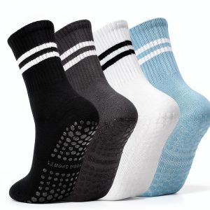 Non Slip Yoga Socks Women Gripper Athletic Socks 6-9-0