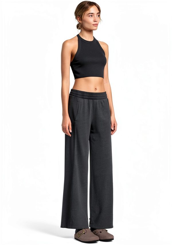 Free People Womens Sweatpants Breathable Comfort Black-1