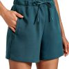 RS107 Womens Athletic Shorts French Terry High Rise-0