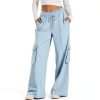 GOHRSHA Womens Cargo Sweatpants High Waist Wide Leg-1