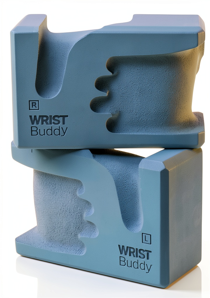 WRIST BUDDY yoga blocks in use during a yoga session
