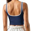 Seamed Underbust Crop Top Women Sports Bra Nylon Spandex-1