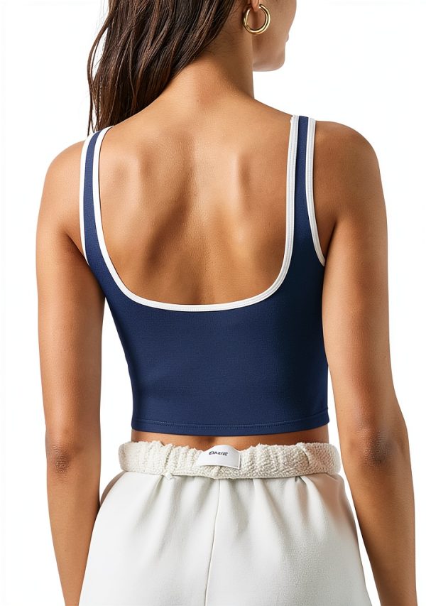 Seamed Underbust Crop Top Women Sports Bra Nylon Spandex-1