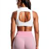 Womens Sports Bra High Neck Removable Pads Backless Design-2