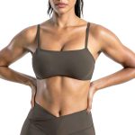 Womens Sports Bra Removable Padding Nylon Spandex Support-0