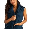 Blue Gem Womens Activewear Vest Zip Front Pockets-0
