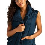 Blue Gem Womens Activewear Vest Zip Front Pockets-0