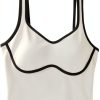 Seamed Underbust Crop Top Women Sports Bra Nylon Spandex-4
