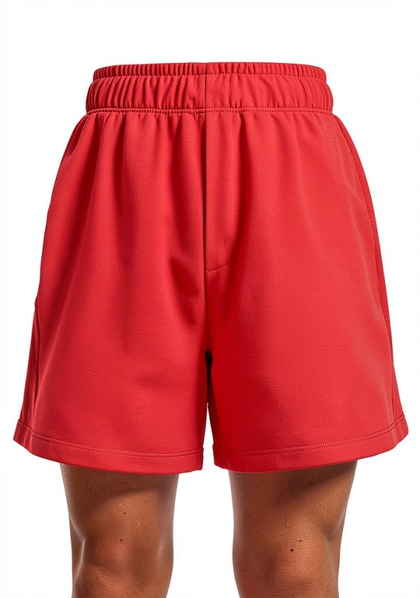RS107 Womens Athletic Shorts French Terry High Rise-1