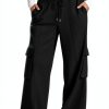 GOHRSHA Womens Cargo Sweatpants High Waist Wide Leg-0